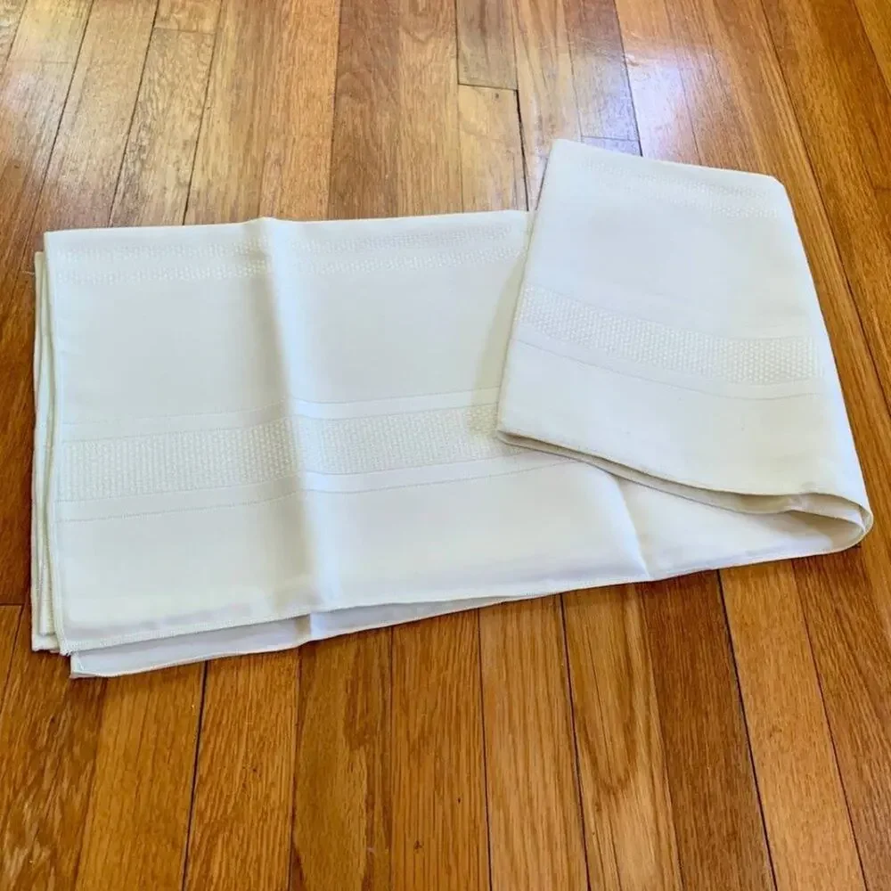 Vintage Cream Colored Tablecloth by Sleater 